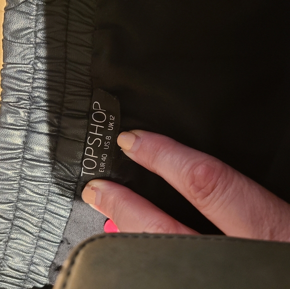 Top shop faux leather shorts - Picture 3 of 3